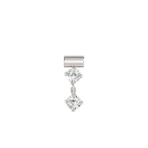 SeiMia pendant,White Cubic Zirconia Sterling silver symbol pendant with Cubic Zirconia