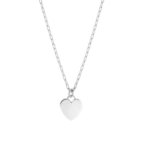 Made For You Necklace with Heart Pendant Sterling silver necklace, perfect for engraving
