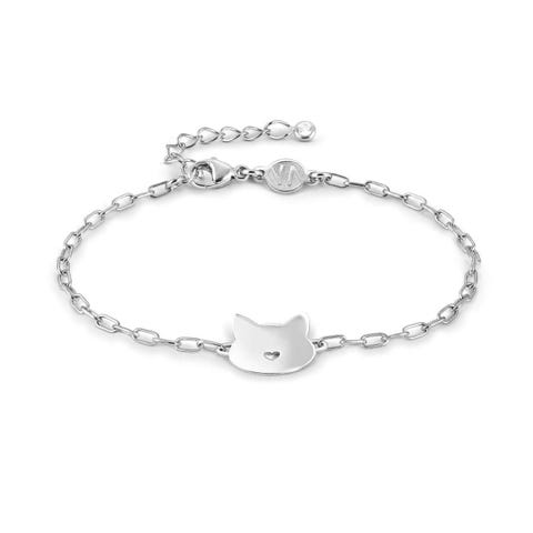 Made for You bracelet, Cat Engraving bracelet in sterling silver