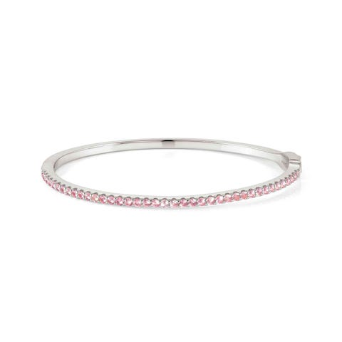 Bracelet Lovelight pierres roses Bracelet rigide en argent