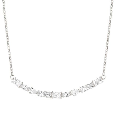 Collar Colour Wave en Plata 925 Collar en Plata acabado en Rodio y Cubic Zirconia