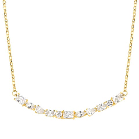 Collier Colour Wave en argent 925 Collier en argent avec zircones cubiques