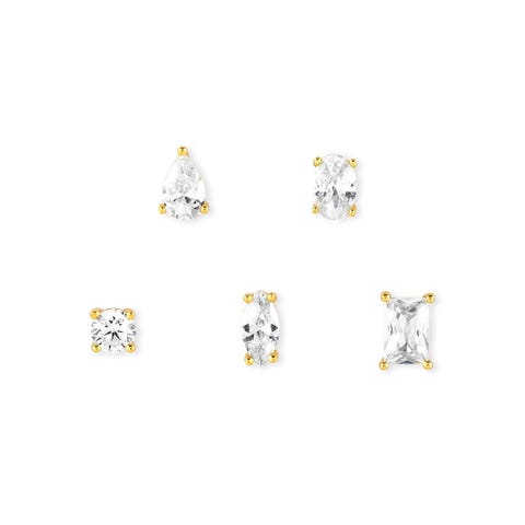 Kit de 5 Boucles d'oreilles Colour Wave Ed. or jaune Boucles d'oreilles en argent 925 et zircones cubiques