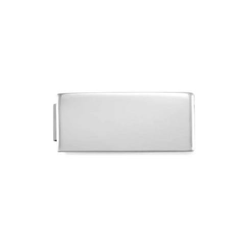 Double Composable GLAM Link, Engraving Plate Double Link in Stainless steel with engraving plate