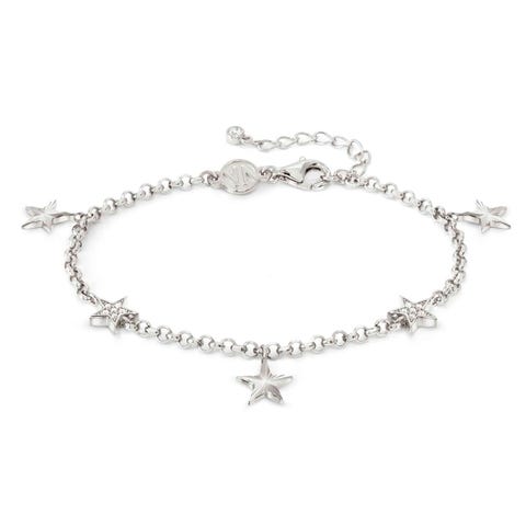 Bracelet Truejoy avec Pampilles en forme d’étoiles Bracelet avec pampilles décorées en argent et zircones