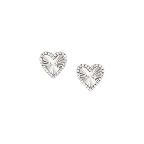 Boucles d’oreilles Truejoy coeur effet diamanté Boucles d’oreilles (lobe) en argent 925