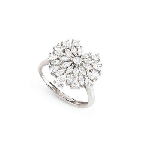 Rayoflight ring with Flower Sterling silver ring