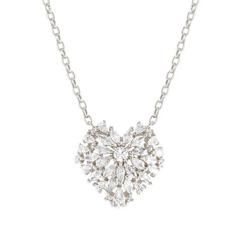Collier Rayoflight avec grand coeur Collier en argent 925