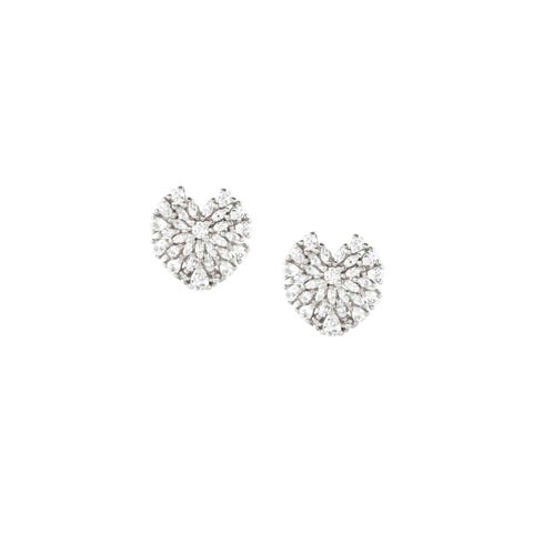 Rayoflight earrings with Heart Sterling silver earrings