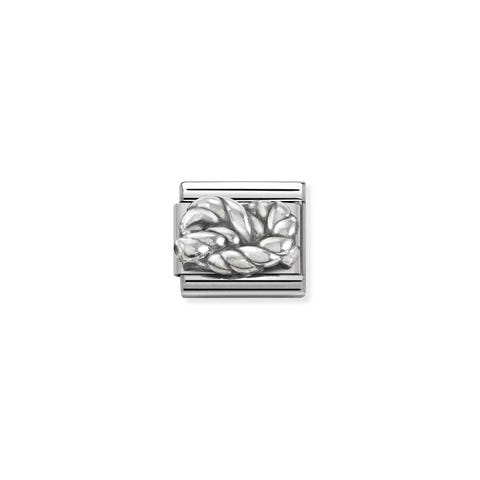 Composable Classic Link, sterling silver Knot Link in stainless steel with Unity symbol in sterling silver