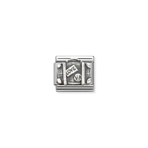 Link Composable Classic valise en argent Link thème voyage en acier et argent 925