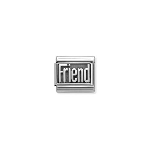 Link Composable Classic Friend Link avec thème amitié en Argent 925