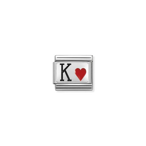 Link Composable Classic Roi de Cœur Link avec lettre K et symbole cœur #oneformeoneforyou