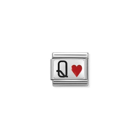 Link Composable Classic Reine de Cœur Link avec lettre Q et symbole cœur #oneformeoneforyou