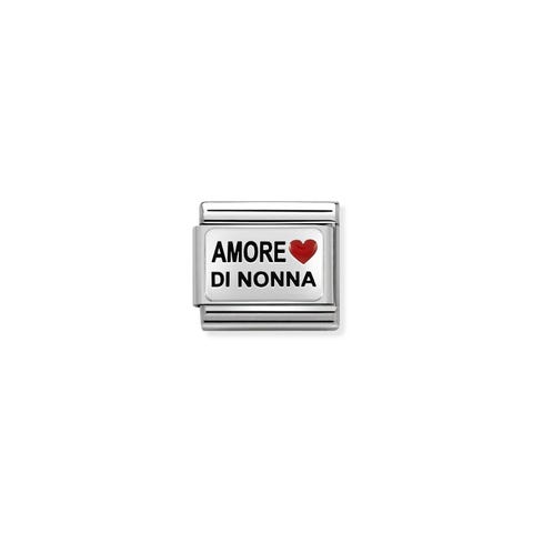 Composable Classic Amore di Nonna and Heart Link Link in silver and symbol. #oneformeoneforyou