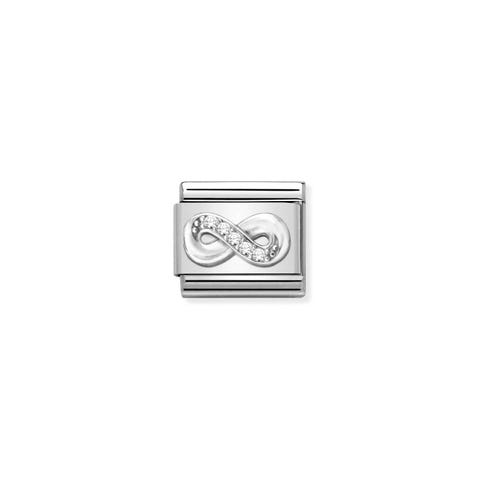 Composable Classic Link Infinity CZ Link with sterling silver and Cubic Zirconia