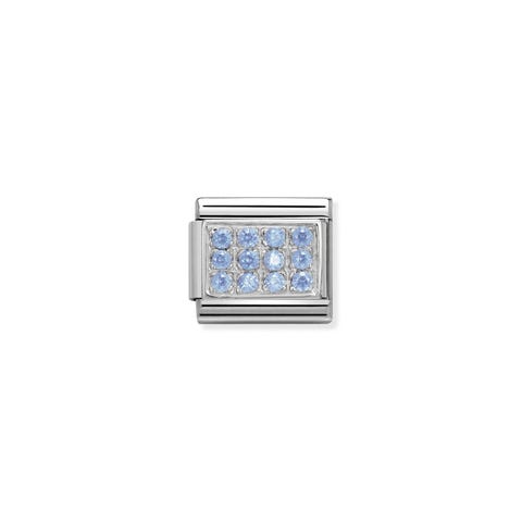 Link Composable Classic in Argento e pietre Celeste Libertà Link in Argento e Cubic Zirconia Colori e emozioni