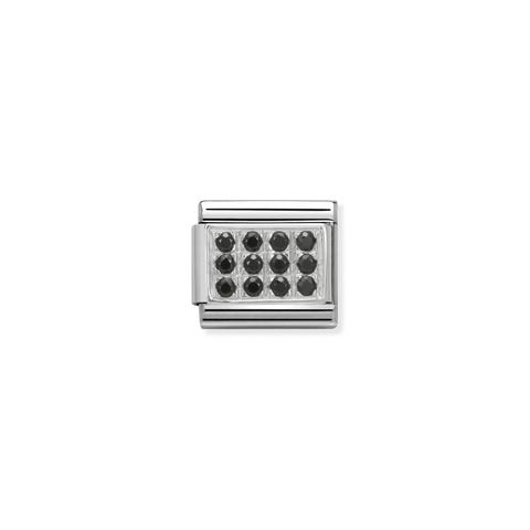 Link Composable Classic in Argento e pietre Nero Forza Link in Argento 925 e Cubic Zirconia Colori e emozioni