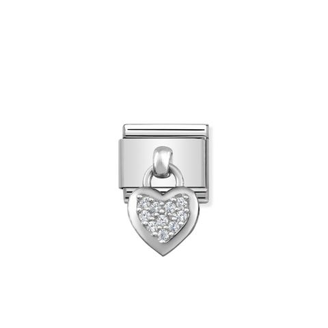 Composable Classic Link Silver pendant Heart Link with Sterling silver Pendant