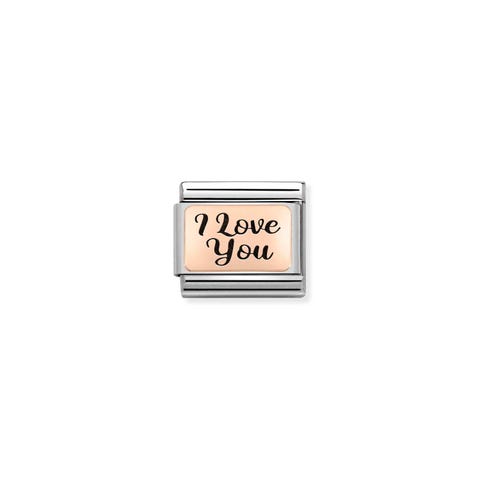 Link Composable Classic I love you en Oro Rosa Link en Oro rosa 375 