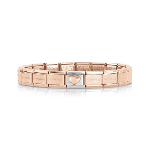 Composable Classic Bracelet Heart in Rose Gold Composable Classic Bracelet with raised Love Link