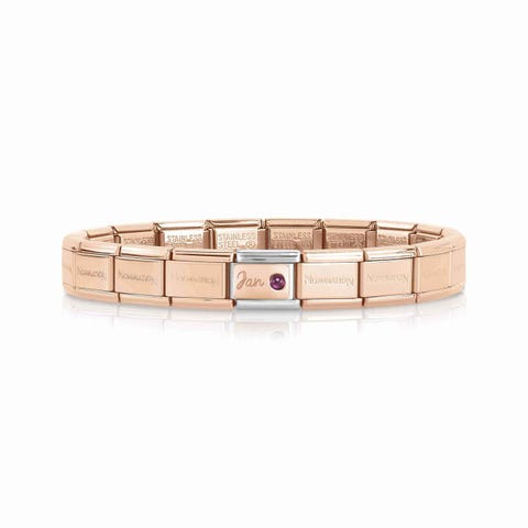 Bracelet Composable Classic avec Pierre de Naissance Janvier Bracelet avec Pierre précieuse