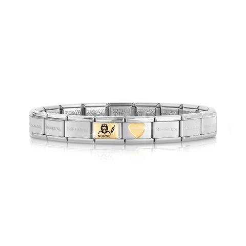 Classic Composable bracelet, NURSE + Heart Bracelet with Career symbol