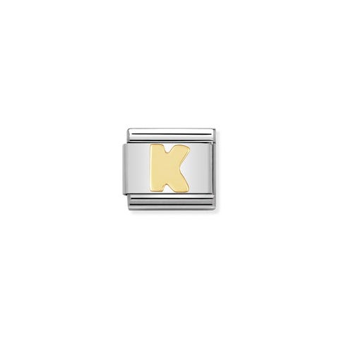 Link Composable Classic Lettre K Link en Or 750 Lettres Alphabet