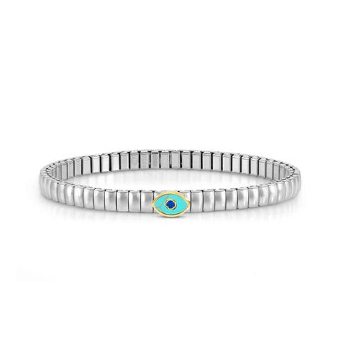 Extension bracelet Turquoise Eye of God Bracelet with coloured stone symbol