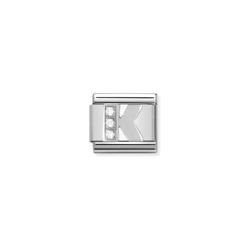 Composable Classic Link Letter F in Silver and Stones Nomination