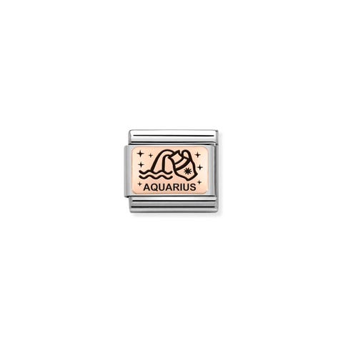 Composable Classic Link in Rosagold Wassermann Link mit Sternzeichen in Rosagold
