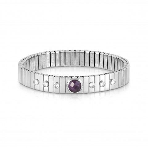 XTE_GEMS_Bracelet_in_Stainless_Steel,_Purple_CZ_Limited_Edition_bracelet_with_Cubic_Zirconia