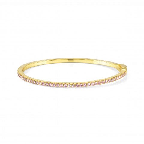 Lovelight_bracelet,_Light_Pink_stones_Bangle_bracelet_in_sterling_silver