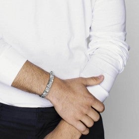 Mens gunmetal nomination bracelet store