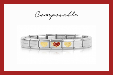 Bracciale Composable con cuori puzzle