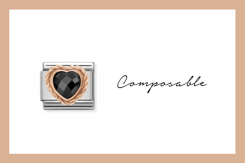 Composable Classic Link con piedra negra