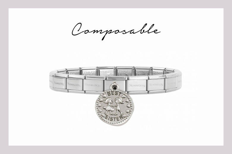 Pulsera Composable con colgante mejor hermana