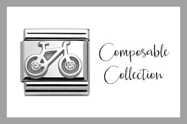 Composable Classic Link Bicycle Silver and Stone