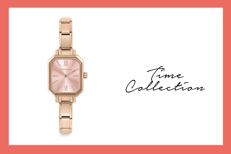 Composable watch in rose gold