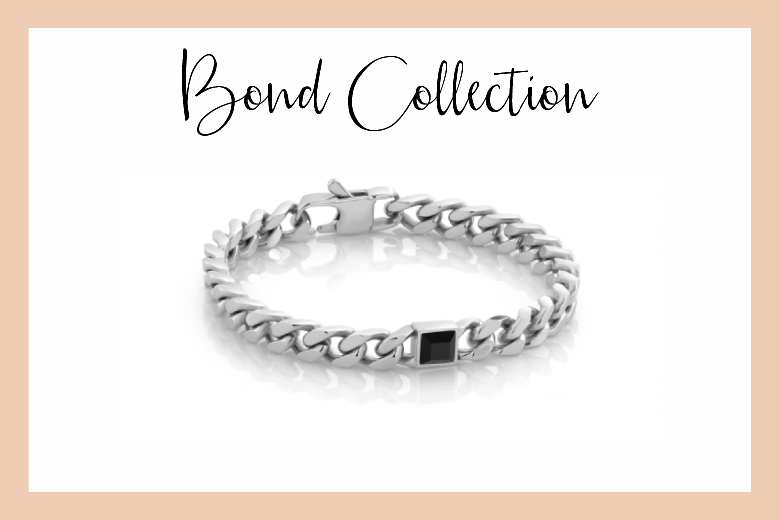 Armband Bond mit grosser Kette und Onyx